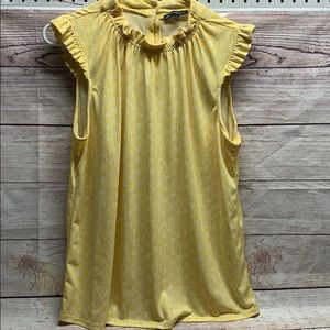 COPY - Yellow and White Adriana Papell Shirt.